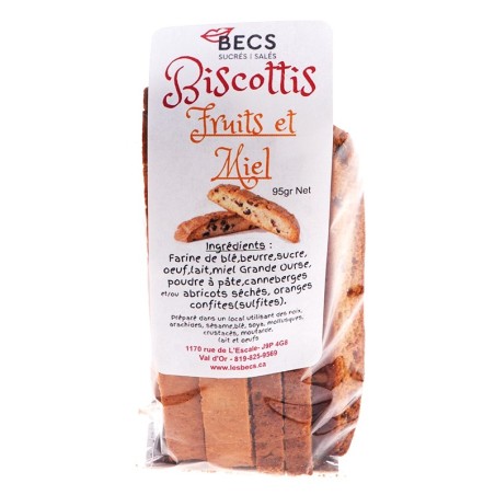 Biscottis fruits et miel