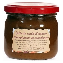 Gelée de confit d'oignons, champignons et canneberges