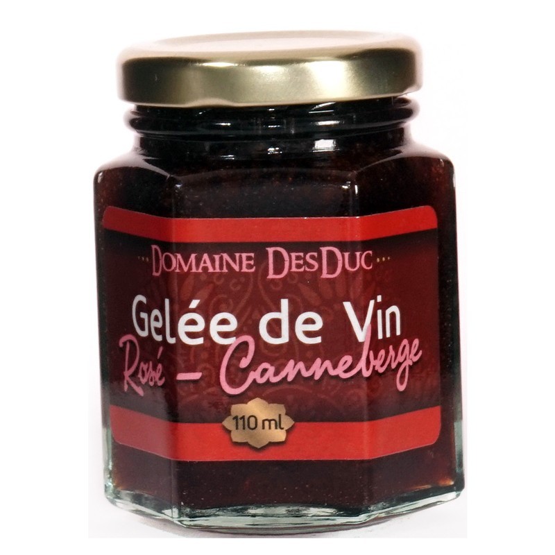 Gelée de vin rosé - canneberges